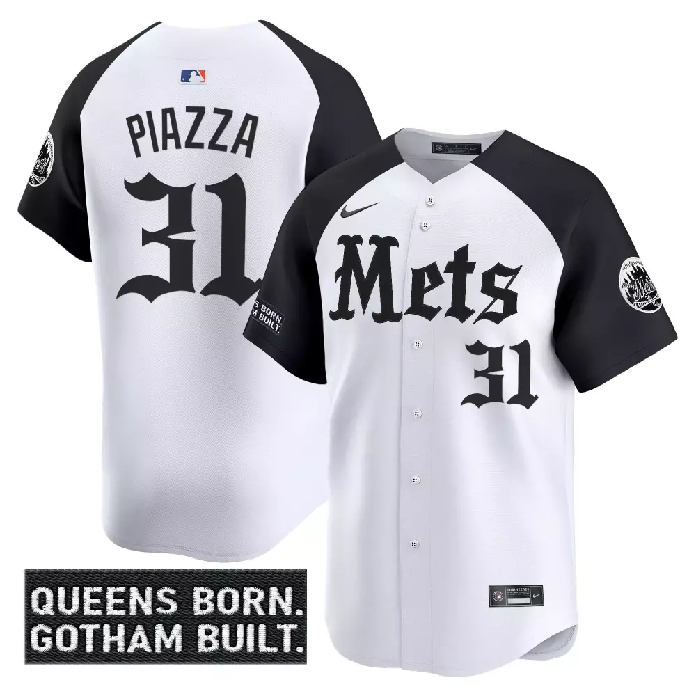 Grimace Queens 31 New York Mets Jersey White City Connect Born. Gotham Built. Men