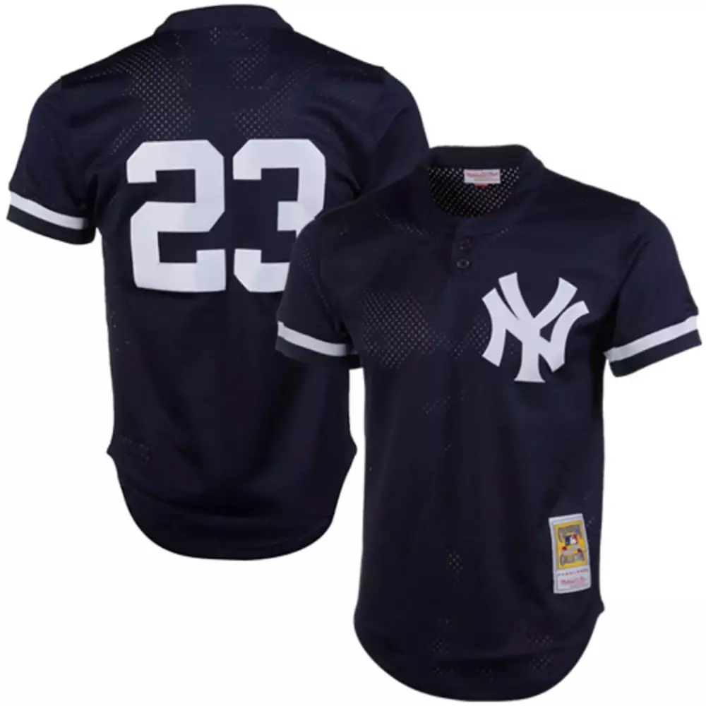Don Mattingly 23 New York Yankees Jersey Navy Men Authentic White All Stitched
