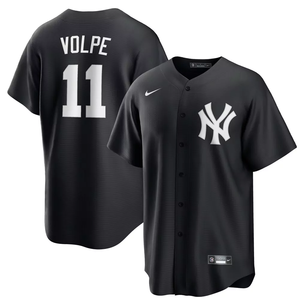 Anthony Volpe 11 New York Yankees Jersey Black Men Authentic Alternate White Fashion