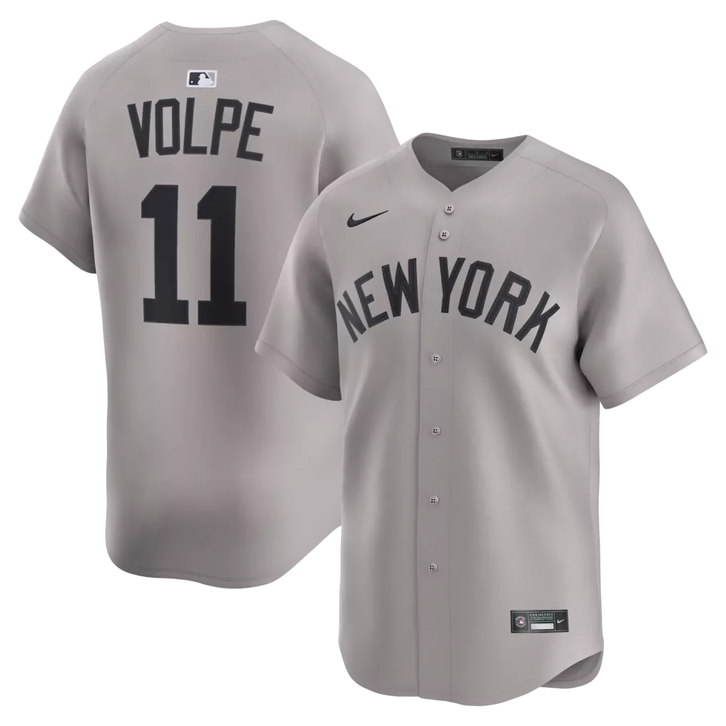 Anthony Volpe 11 New York Yankees Jersey Grey City Connect Men Authentic Alternate