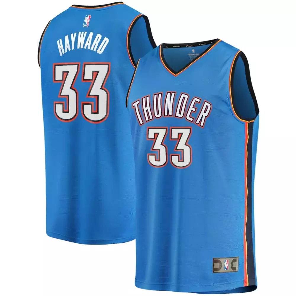 Gordon Hayward 33 Jersey Blue Oklahoma City Thunder Men Stitched Alternate Orange
