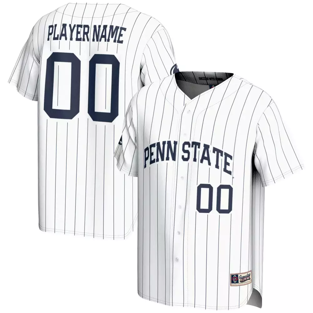 Penn State Jersey White Navy Custom All Stitched Vapor
