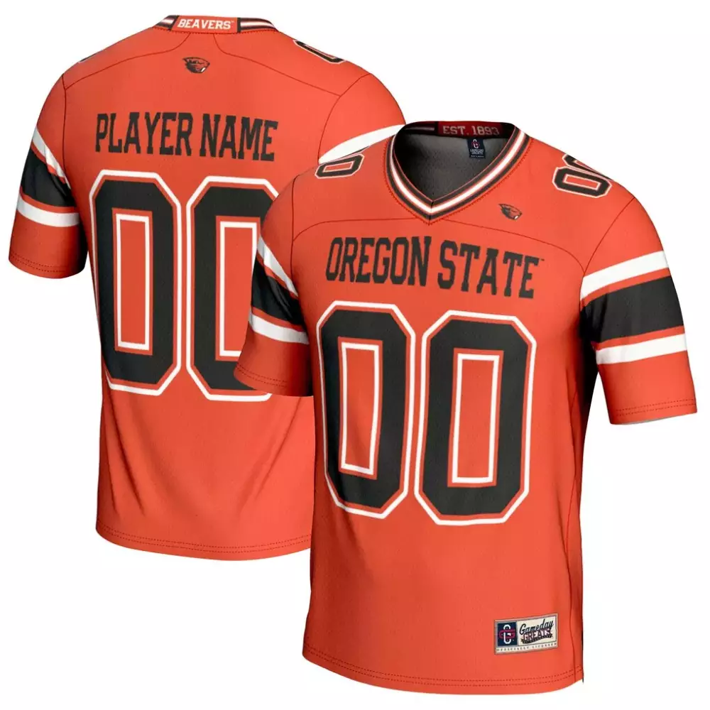 Oregon State Beavers Jersey Orange Replica Black White Gameday