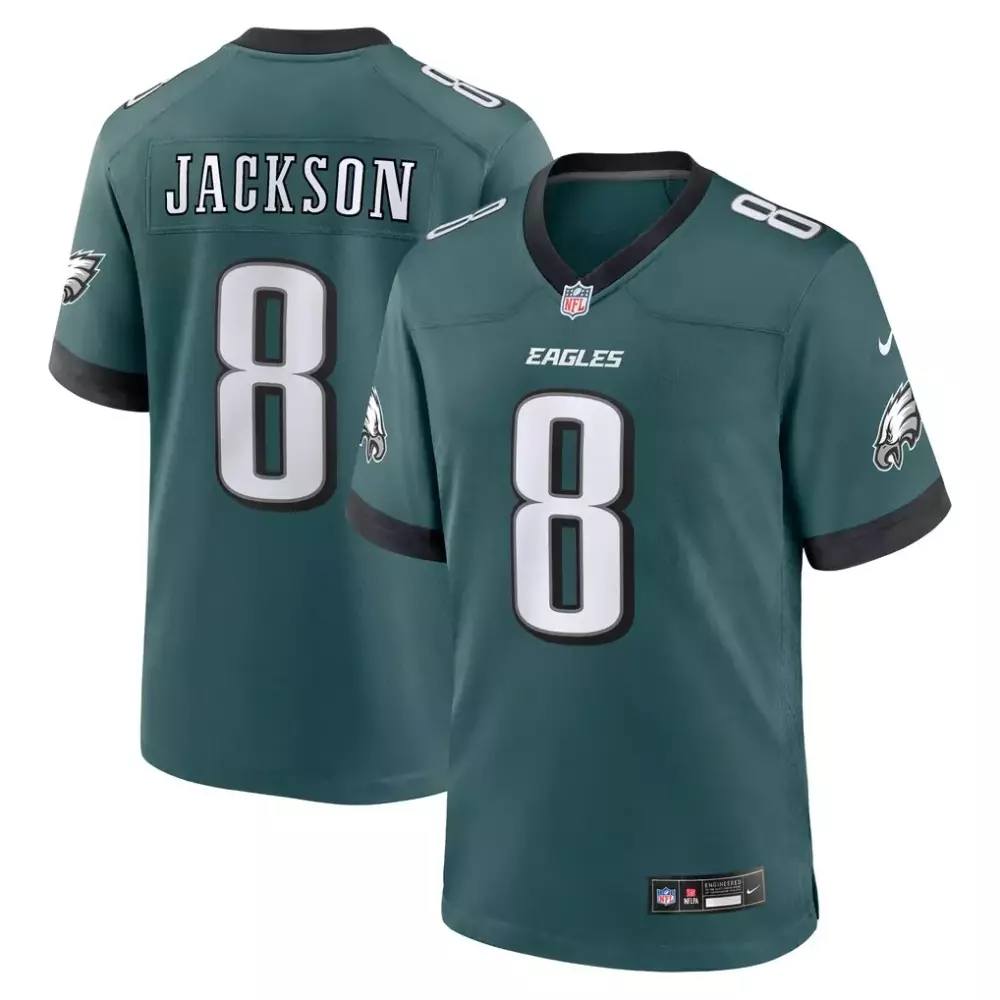 Adoree Jackson 8 Eagles Jersey Green Men Standard Black White Game