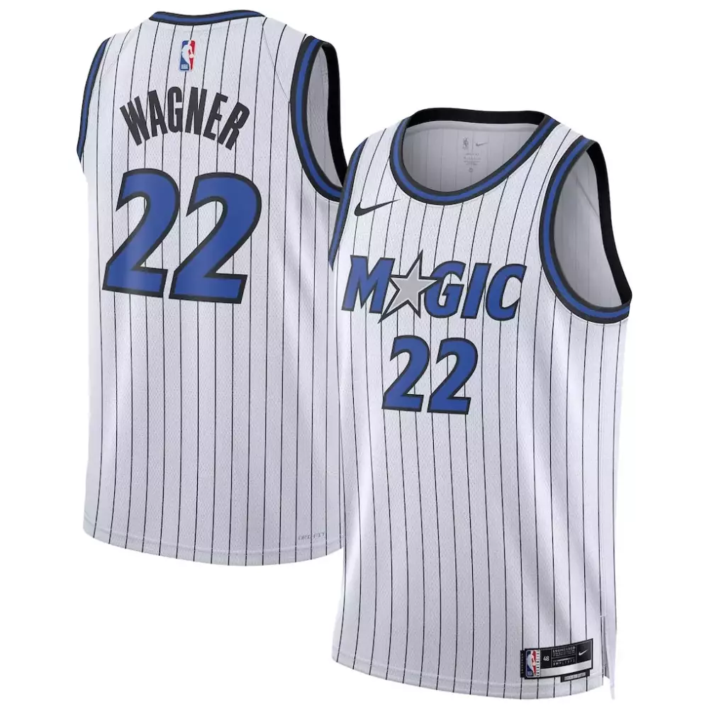 Franz Wagner 22 Orlando Magic Jersey White Men Stitched Black Blue Unisex Swingman