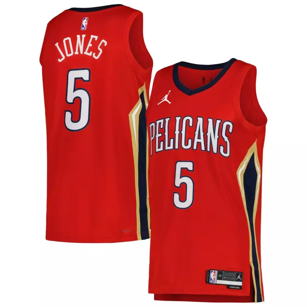 Herbert Jones 5 Pelicans Jersey Red Men Replica Navy Gold Unisex Swingman