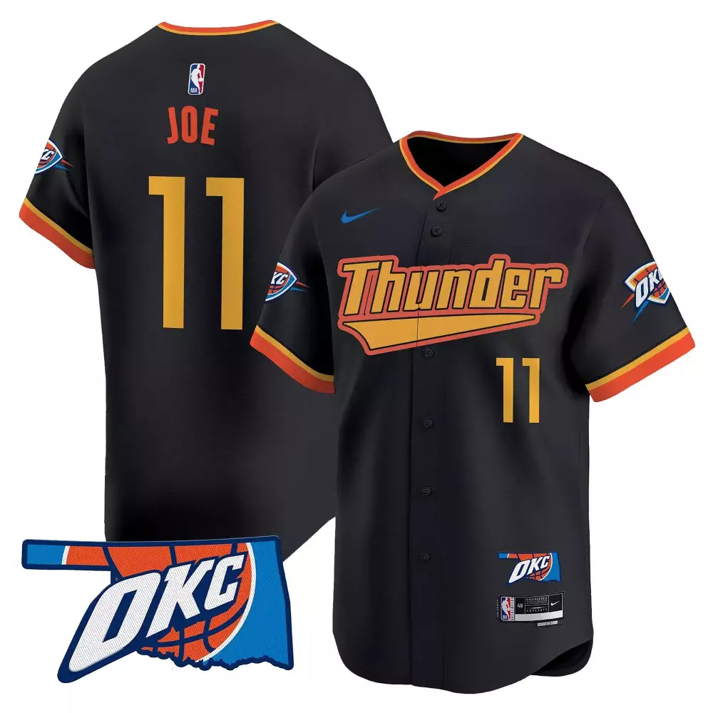 Isaiah Joe 11 Jersey Black City Connect Oklahoma Thunder Men Authentic Alternate