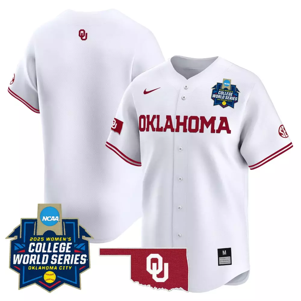 Custom Oklahoma Sooners Jersey White 2025 Women's College World Series Women Stitched