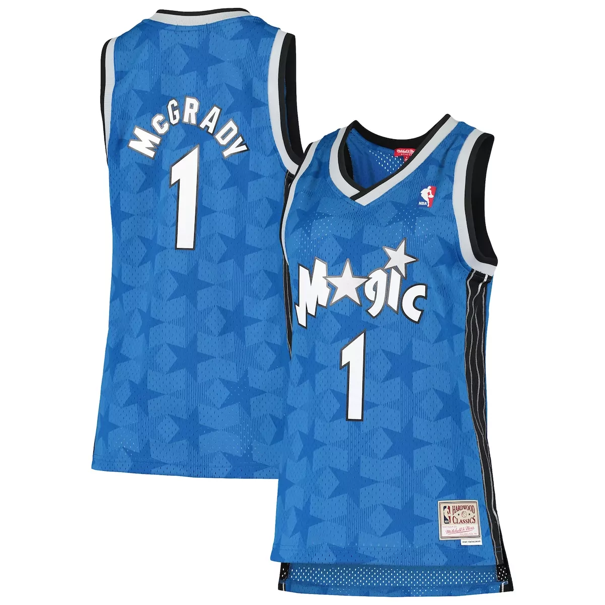 Tracy Mcgrady 1 Orlando Magic Jersey Blue Hardwood Classics Men Stitched White Black