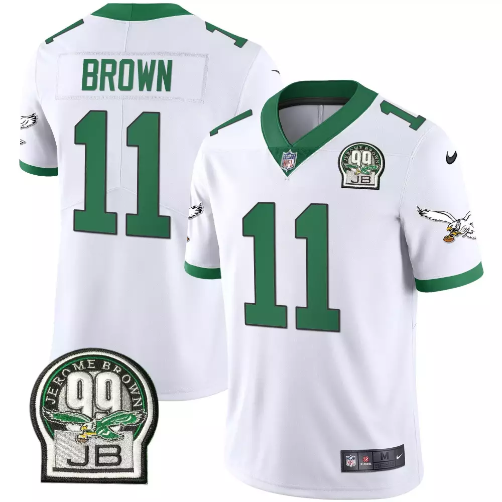 Brown 11 Philadelphia Eagles Jersey White Jerome 99th Anniversary 99 Jb Men Alternate