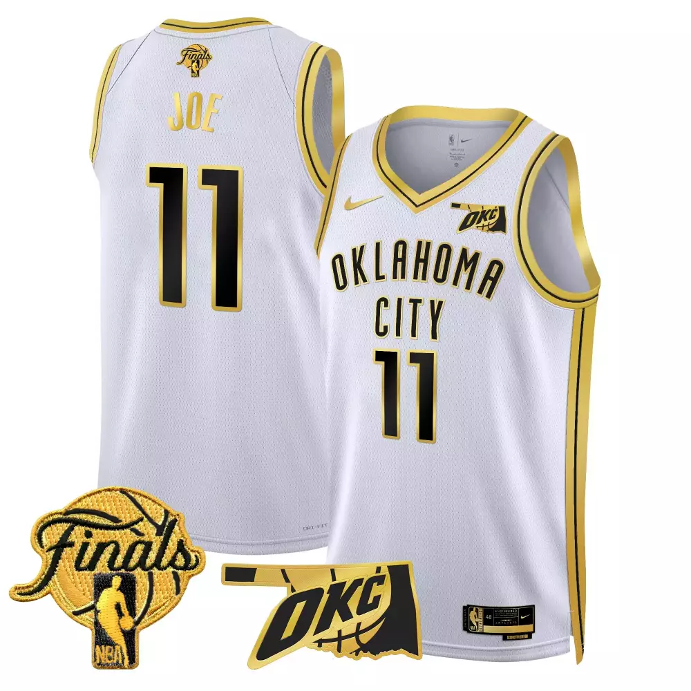 Isaiah Joe 11 Jersey White Okc Oklahoma City Thunder Finals Men Authentic Alternate