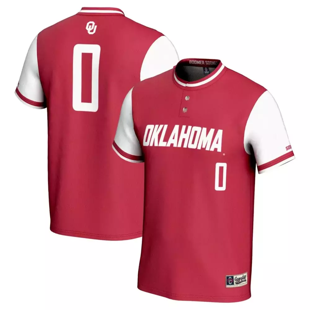 Custom Oklahoma Sooners Jersey Red Standard White Gameday