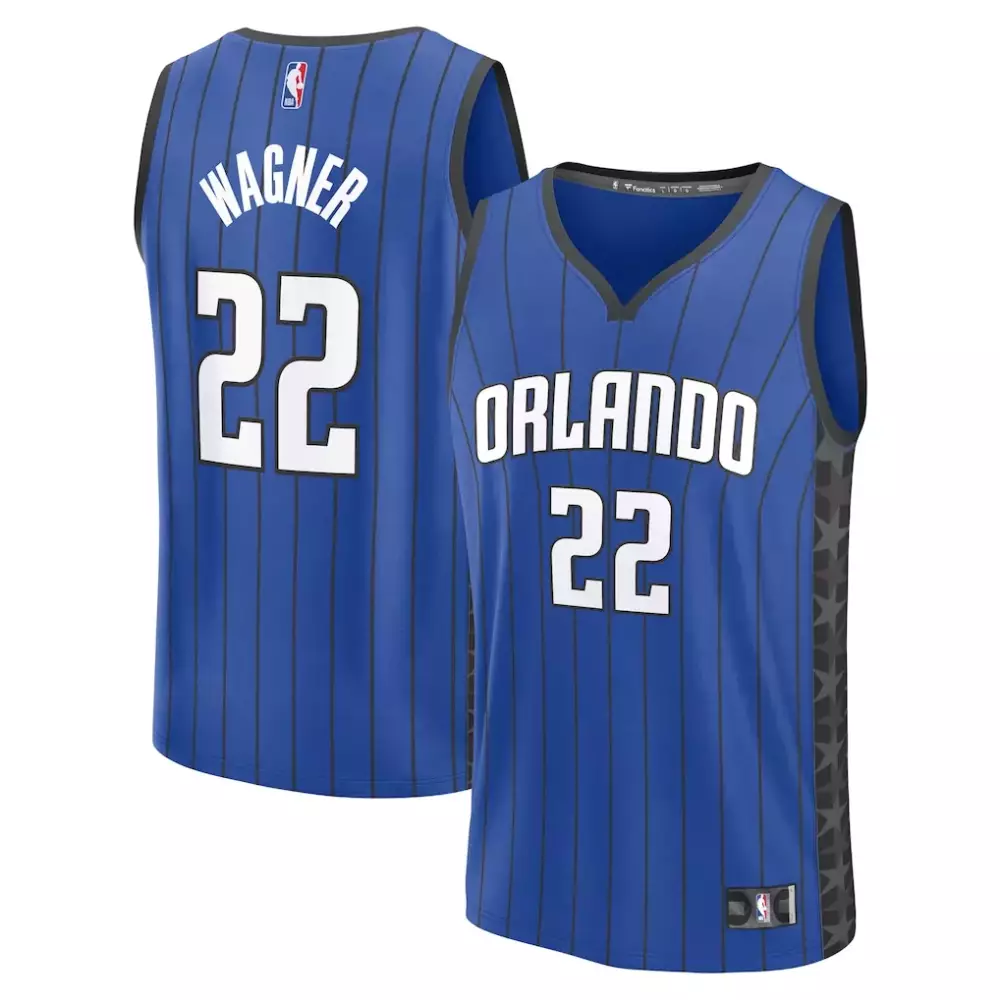 Franz Wagner 22 Orlando Magic Jersey Blue Men Replica Black Grey