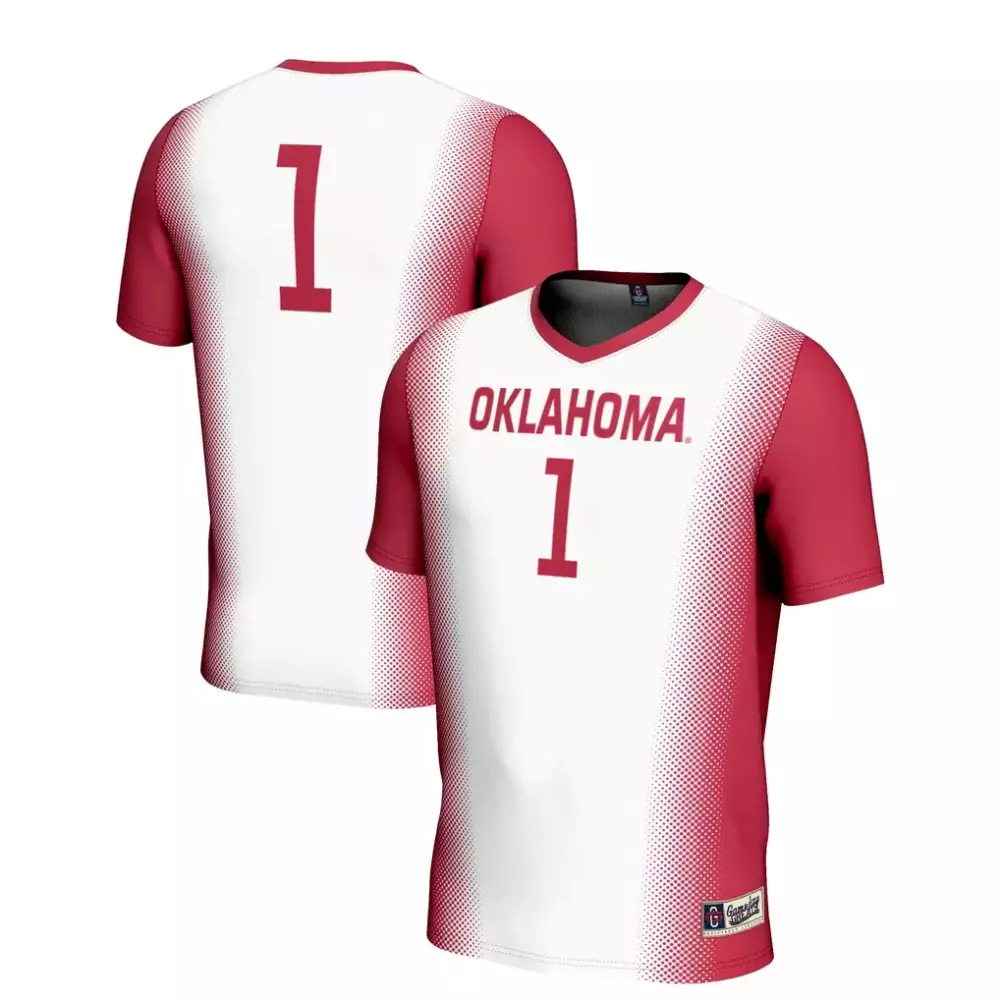 Custom Oklahoma 1 Jersey White Stitched Red Gameday Unisex