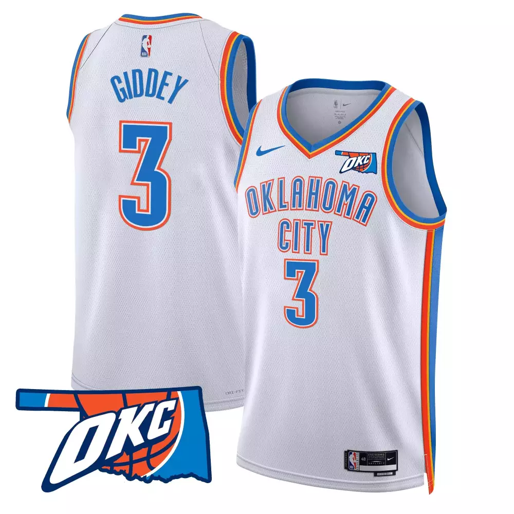 Josh Giddey 3 Jersey White City Connect Oklahoma Thunder Men Authentic Alternate