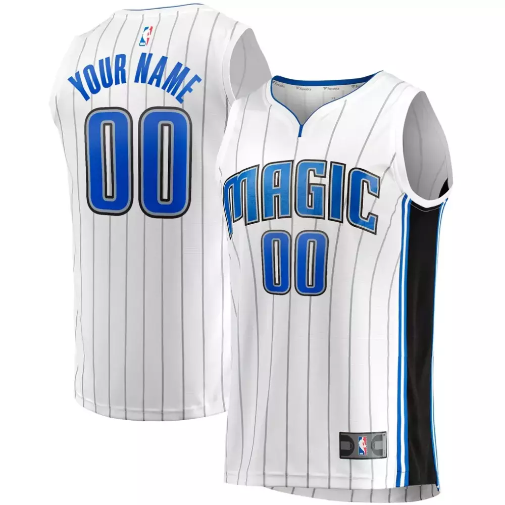 Custom Orlando Magic Jersey White Men Stitched Blue Black Gray Replica