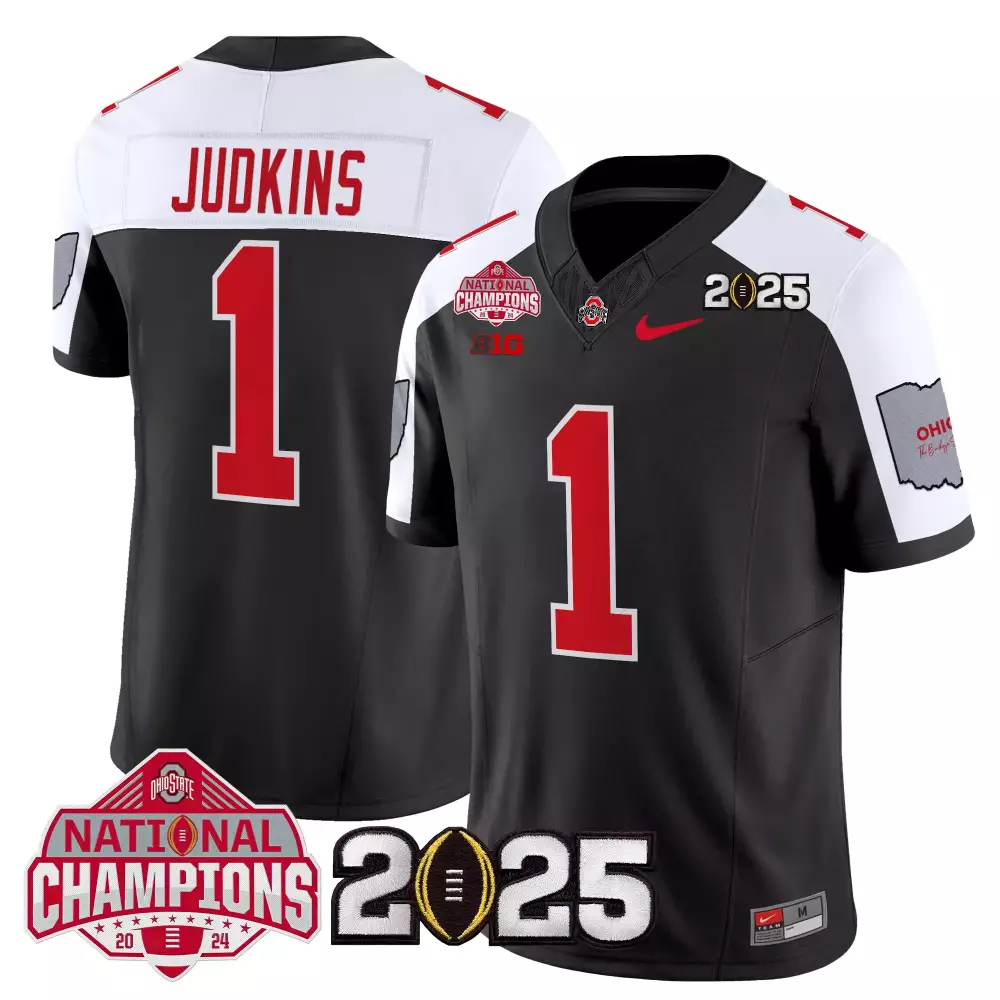 Judkins 1 Ohio State Buckeyes Jersey Black National Champions 2025 2024 Men Authentic