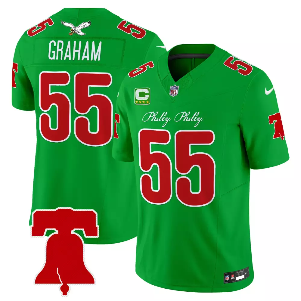 Brandon Graham 55 Jersey Green Kelly Philadelphia Eagles Men Alternate Red Vapor