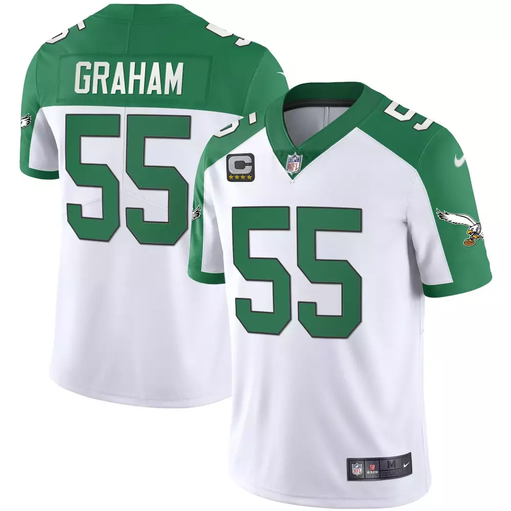 Brandon Graham 55 Eagles Jersey White Players Men Alternate Green All Stitched