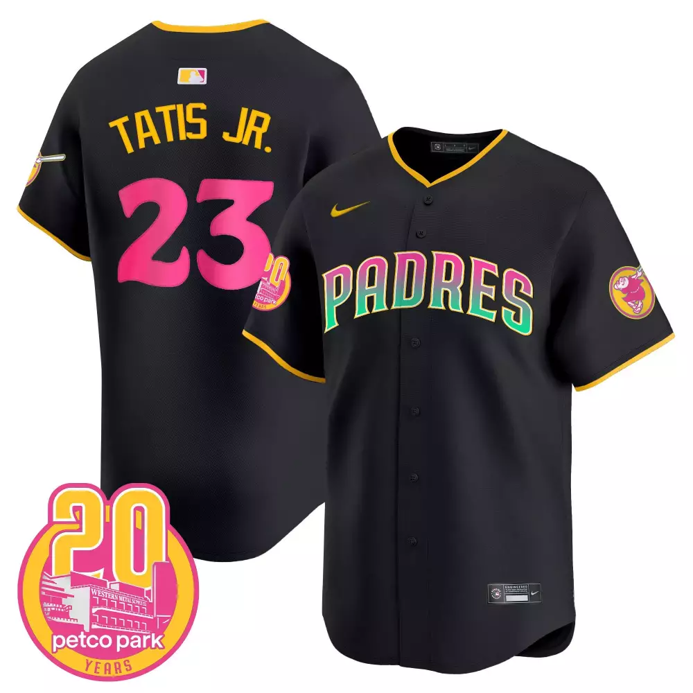 Fernando Tatis 23 Jersey Black Petco Park 20th Anniversary San Diego Padres Men Authentic