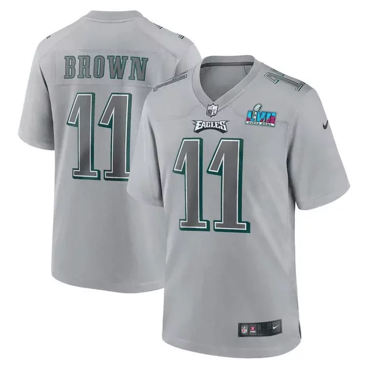 Brown 11 Eagles Jersey Grey Super Bowl Lvii Men Alternate Green White All Stitched