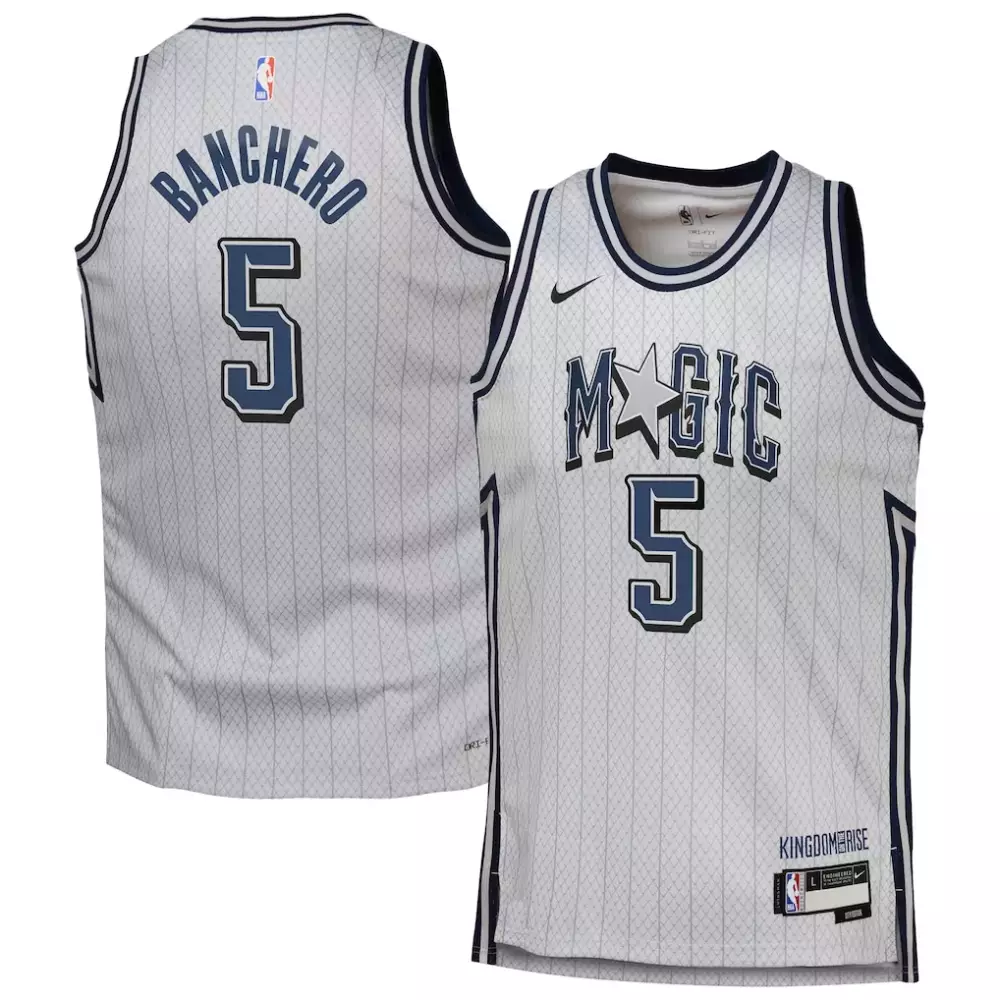 Paolo Banchero 5 Orlando Magic Jersey White Kingdom Rise Men Authentic Alternate