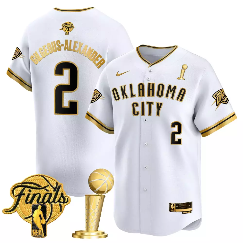 Shai Gilgeous-alexander 2 Jersey White NBA Finals Oklahoma City Thunder Men Authentic