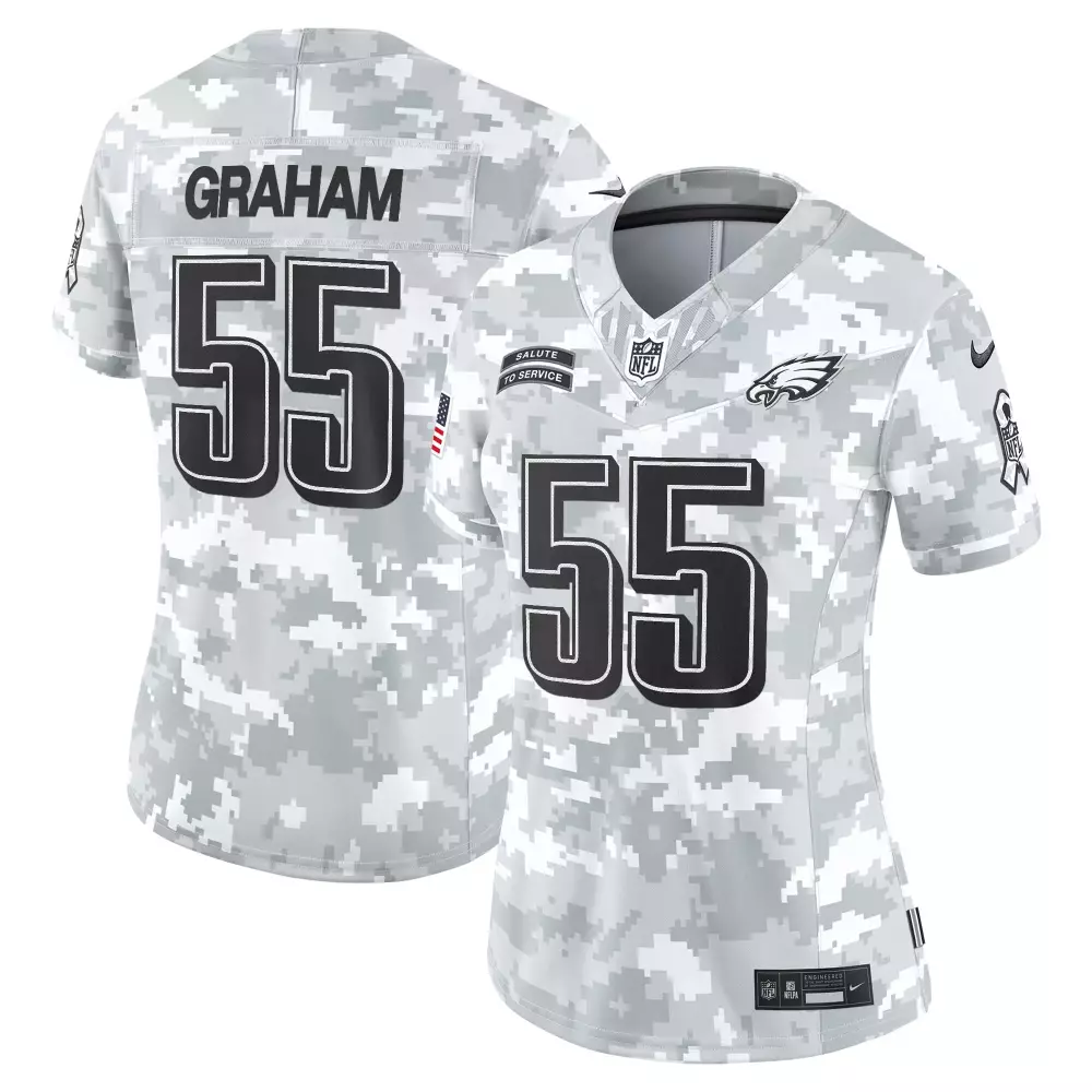 Brandon Graham 55 Jersey White Salute To Service Philadelphia Eagles Men NFL Alternate