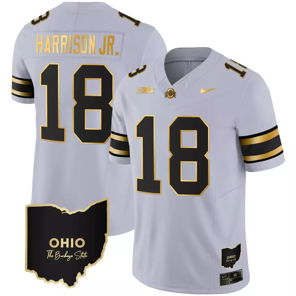 Marvin Harrison 18 Jersey White The Buckeye State Ohio Buckeyes Men Authentic Alternate