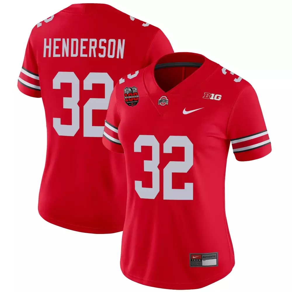 Treveyon Henderson 32 Jersey Red Ohio State Buckeyes 2020 Cfp National Championship