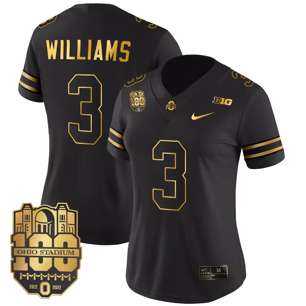 Miyan Williams 3 Jersey Black Ohio Stadium 100th Anniversary State Buckeyes Women