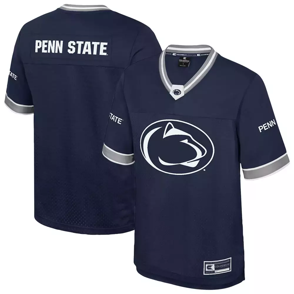 Penn State Jersey Navy Blue Nittany Lions Men Replica White Gray Custom All Stitched