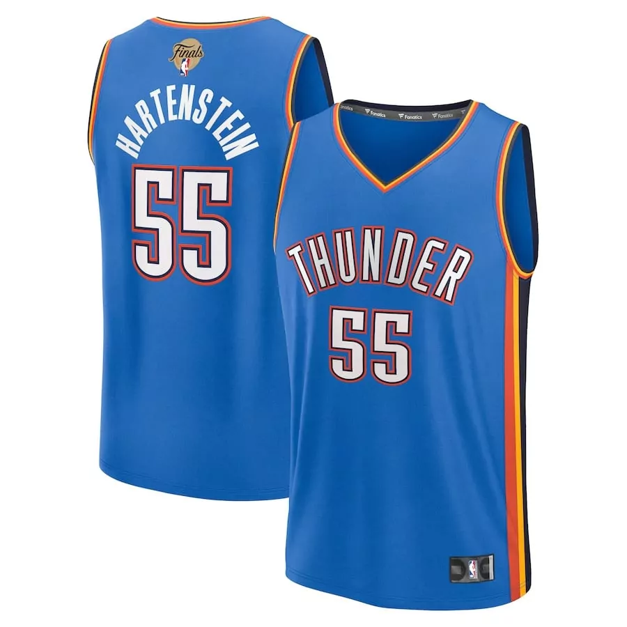 Isaiah Hartenstein 55 Jersey Blue Oklahoma City Thunder Finals Men Stitched Alternate