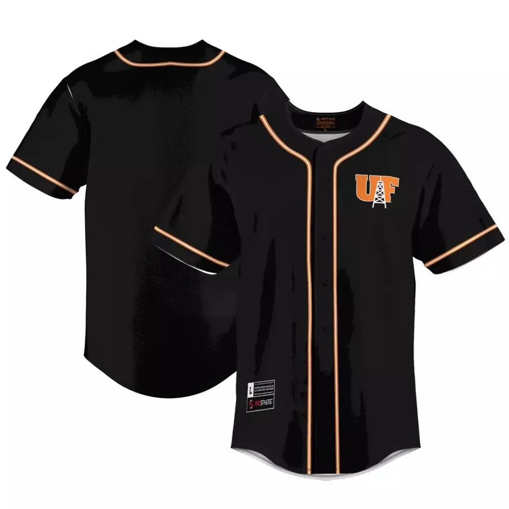 Custom Jersey Black Unknown Orange White Gameday