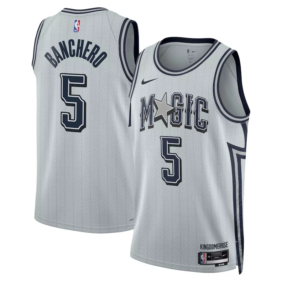 Paolo Banchero 5 Orlando Magic Jersey White Kingdom Rise Men Authentic Alternate