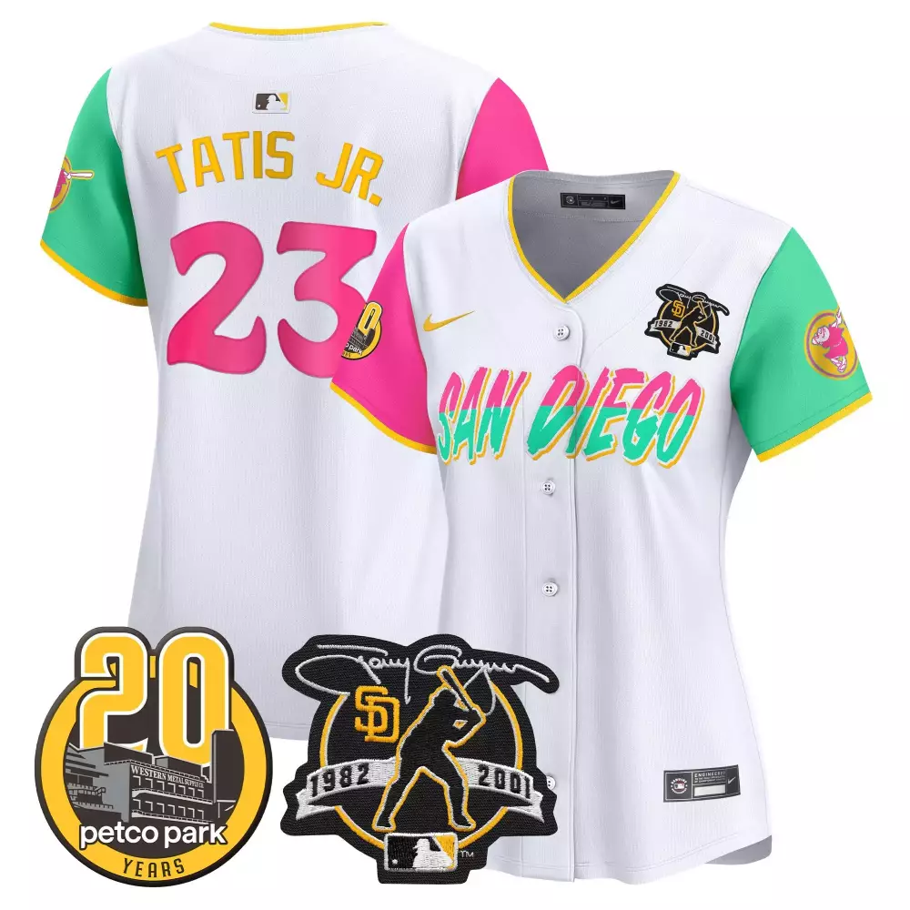 Fernando Tatis 23 Jersey White Petco Park 20 Years San Diego Padres 1982 2001 Anniversary