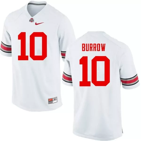 Joe Burrow 10 Ohio State Buckeyes Jersey White Men Authentic Red Gray Black All Stitched