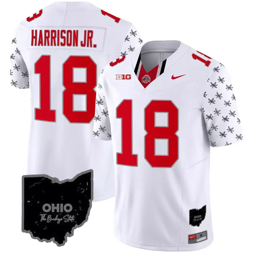 Marvin Harrison 18 Jersey White The Buckeye State Ohio Buckeyes Men Stitched Alternate