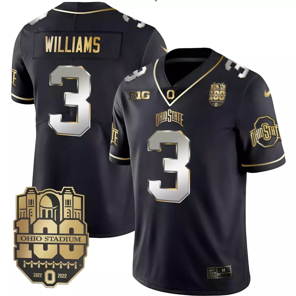 Miyan Williams 3 Jersey Black Ohio Stadium 100th Anniversary State Buckeyes 100 1922-2022 2022