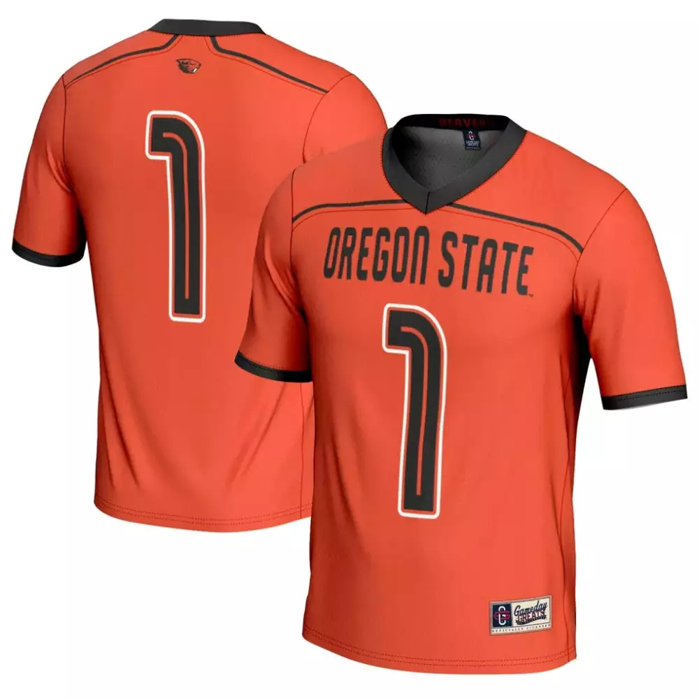 Custom Oregon State 1 Jersey Orange Gameday Greats Men Replica Black Unisex Fashion