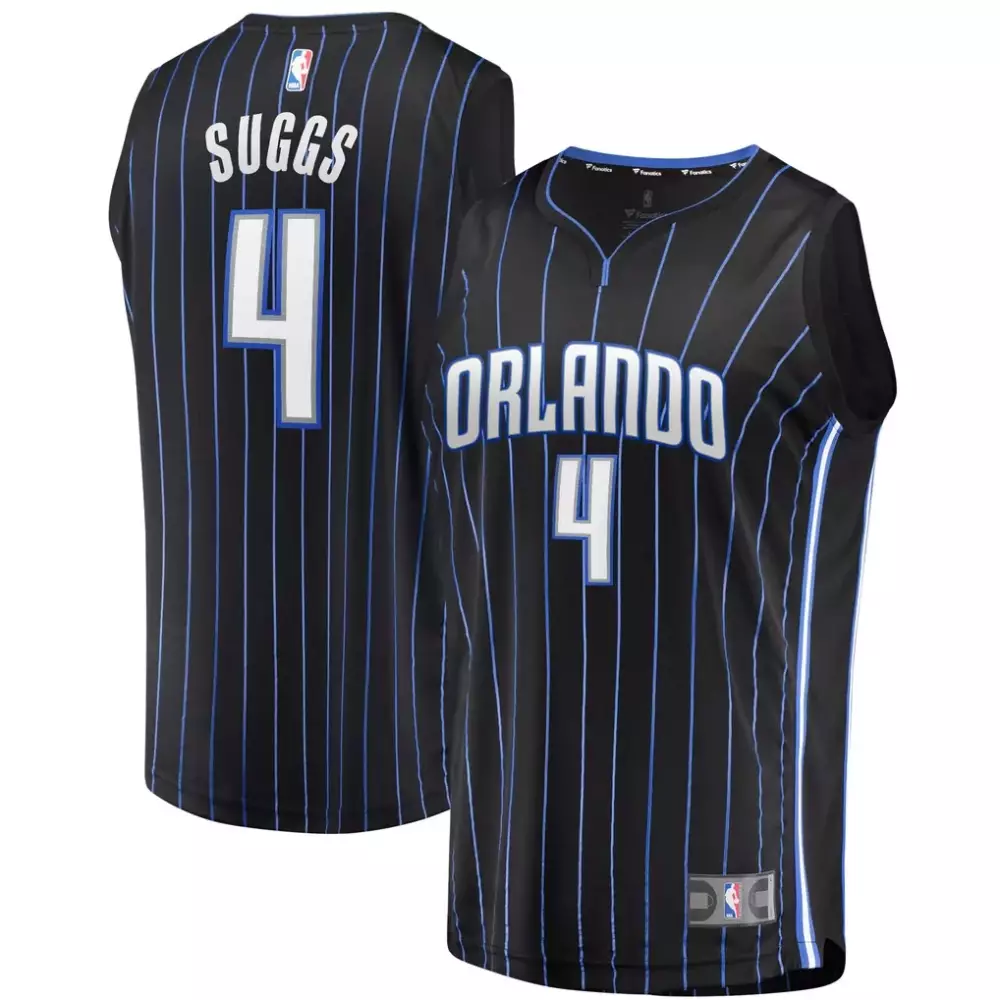 Jalen Suggs 4 Orlando Magic Jersey Black Null Men Fanatics Blue White Replica Icon