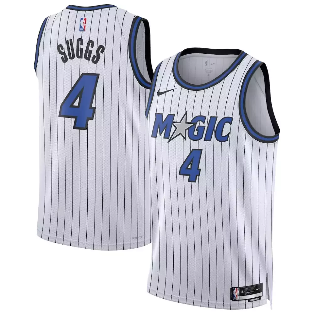 Jalen Suggs 4 Orlando Magic Jersey White Null Men Authentic Alternate Black Blue