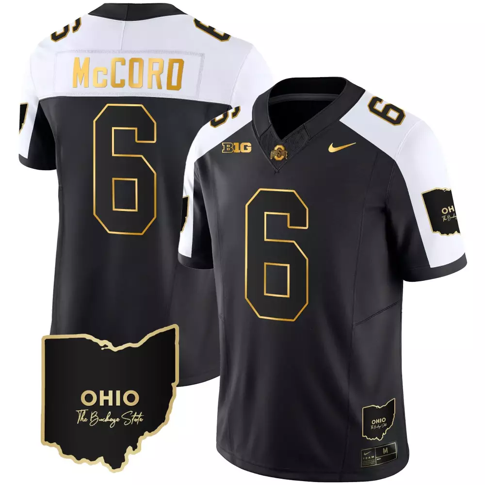 Kyle Mccord 6 Ohio State Buckeyes Jersey Black The Buckeye Men Stitched White Gold