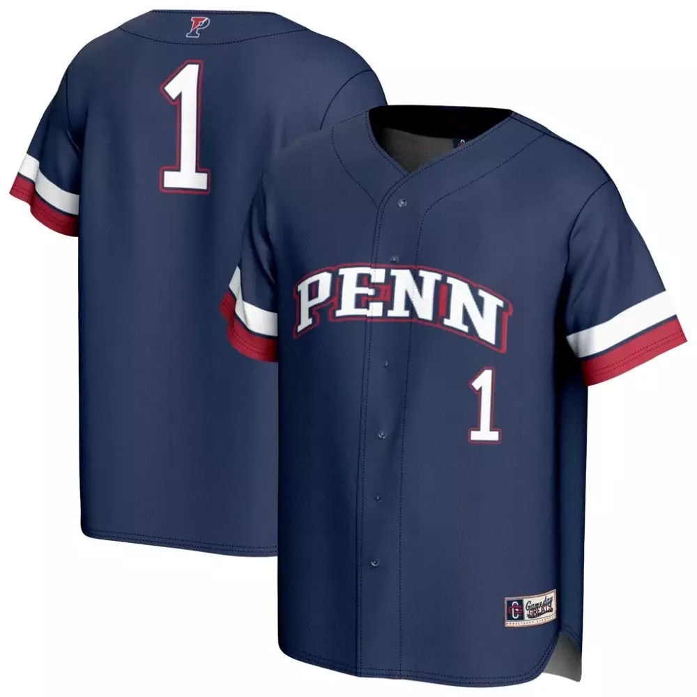 Penn 1 Quakers Jersey Navy Men Red White Gameday Fashion