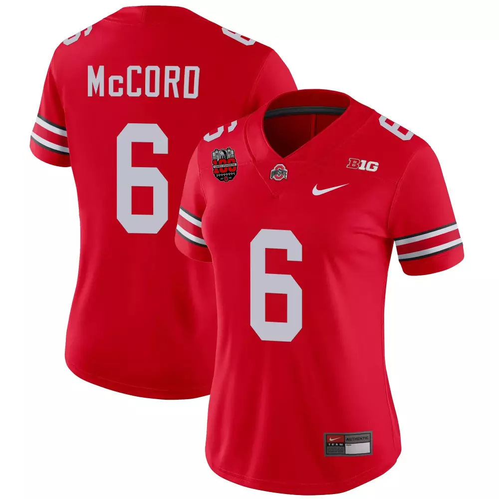 Kyle Mccord 6 Ohio State Buckeyes Jersey Red Cfp Championship Women Authentic White