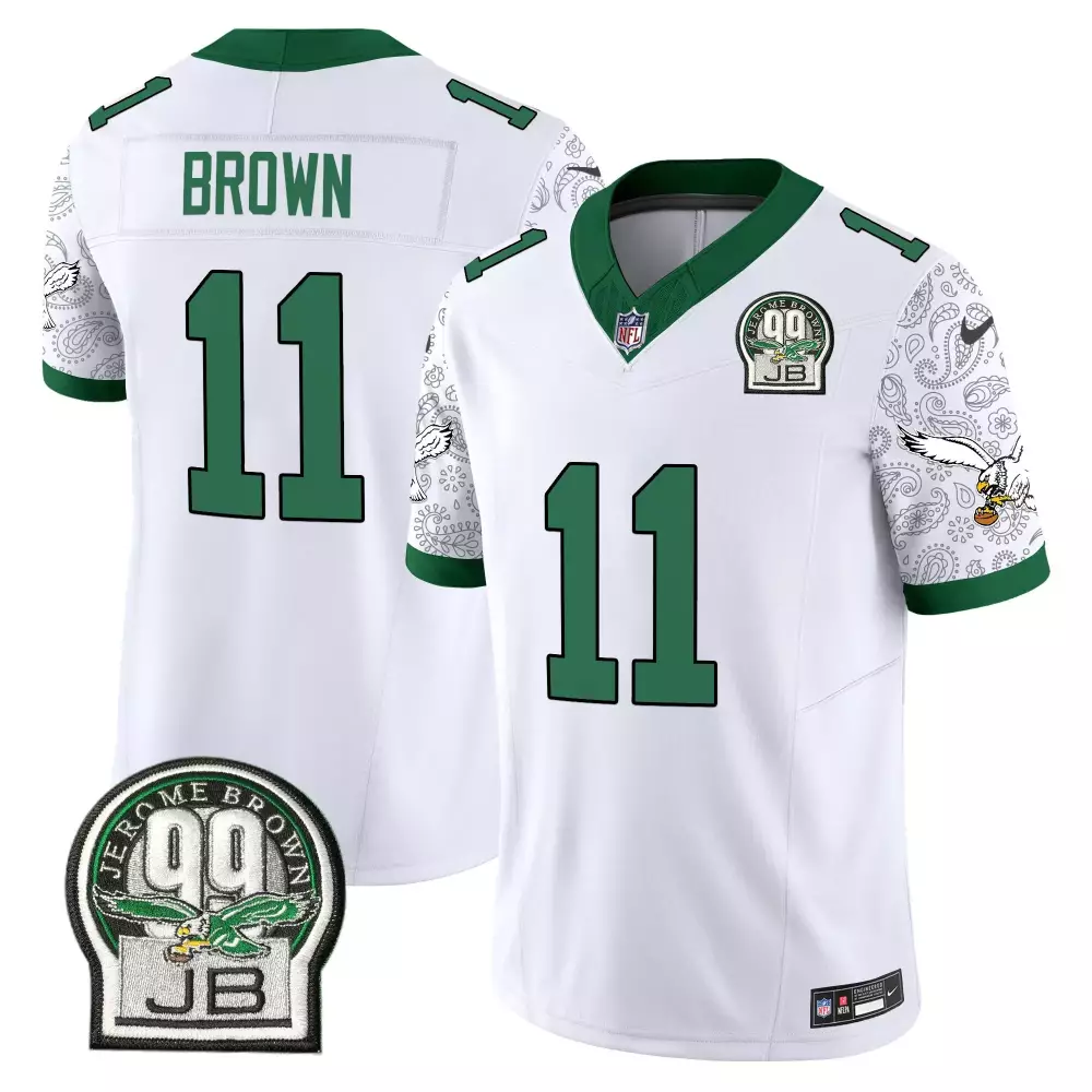 Aj Brown 11 Eagles Jersey White Lunar New Year Jerome 99 Jb Men Standard Alternate