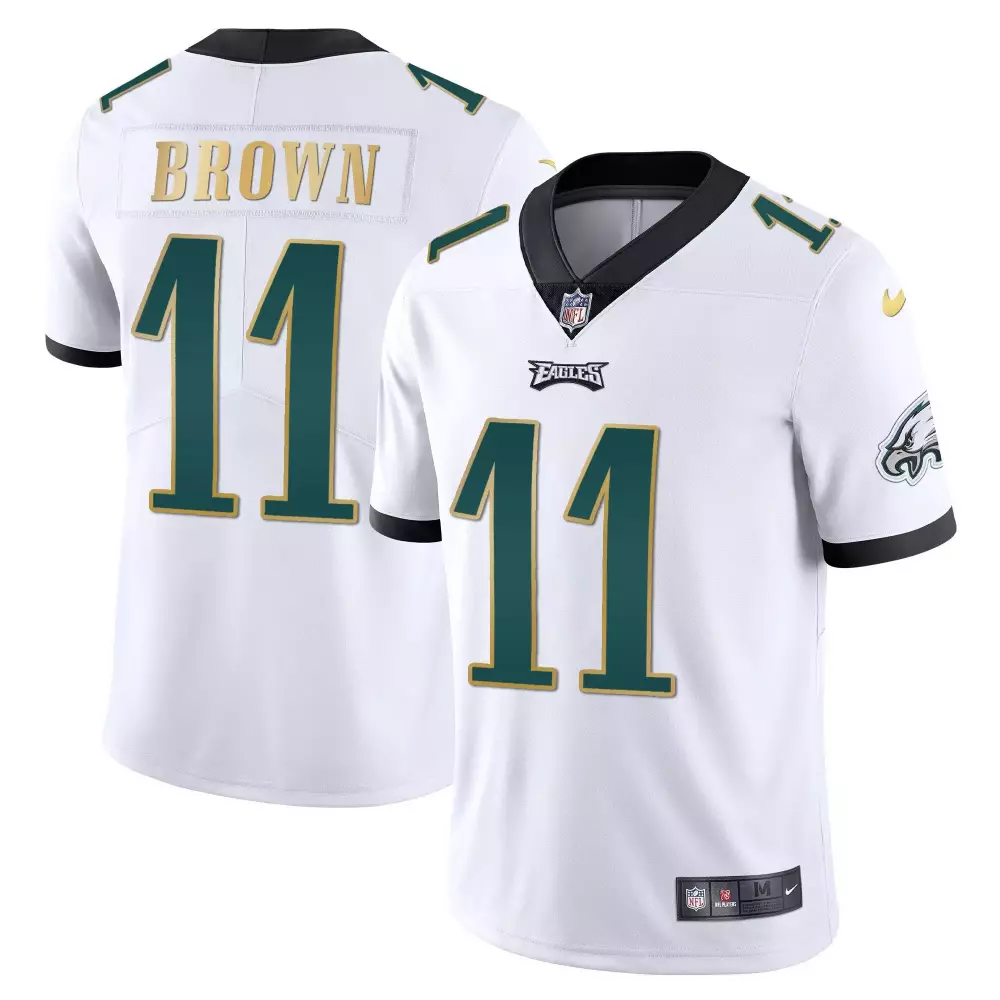 Aj Brown 11 Eagles Jersey White Men Player Alternate Green Black Vapor All Stitched