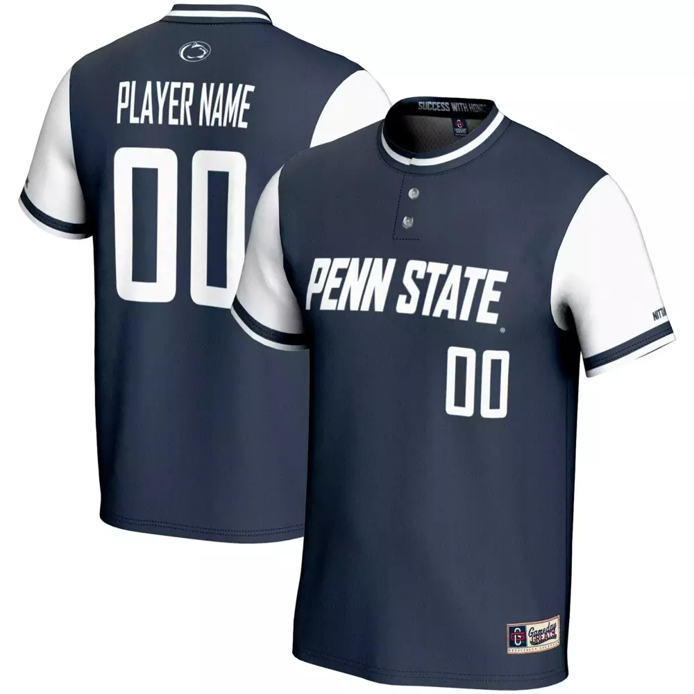 Penn State Jersey Navy White Custom All Stitched Vapor