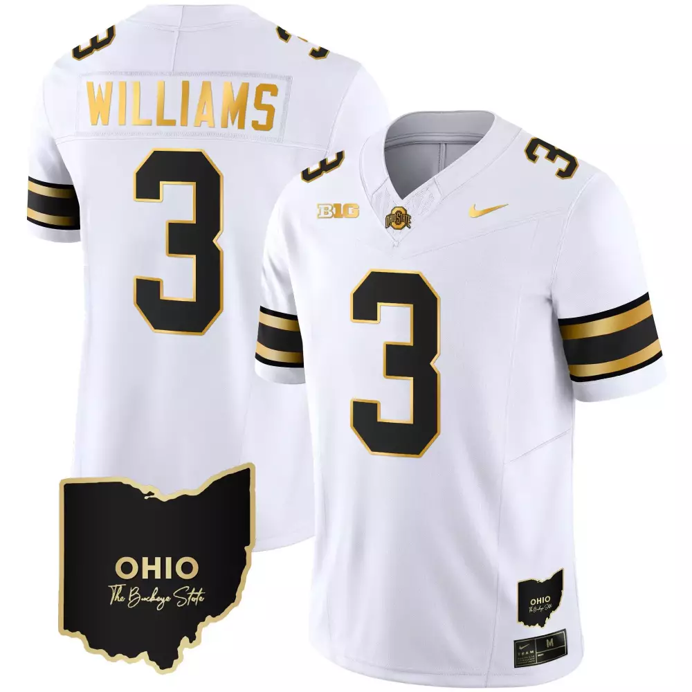 Miyan Williams 3 Jersey White Ohio The Buckeye State Buckeyes Men Stitched Alternate