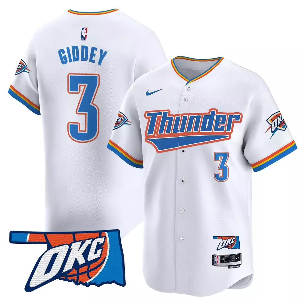 Josh Giddey 3 Jersey White City Connect Oklahoma Thunder Men Authentic Alternate